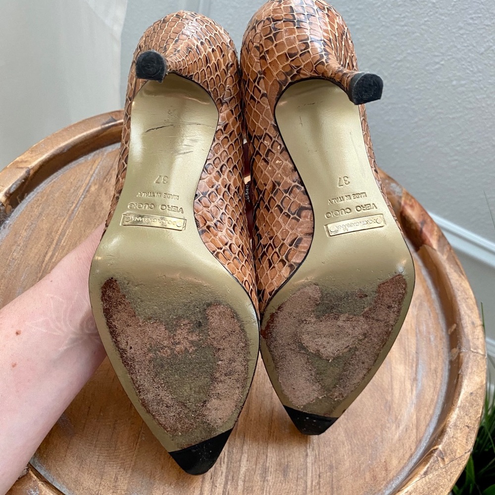 💕 Dolce & Gabbana Python Pumps - Picture 6 of 7